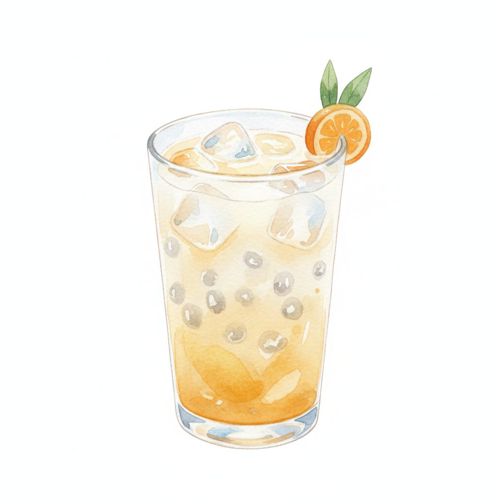 Jugo con Nata de Coco