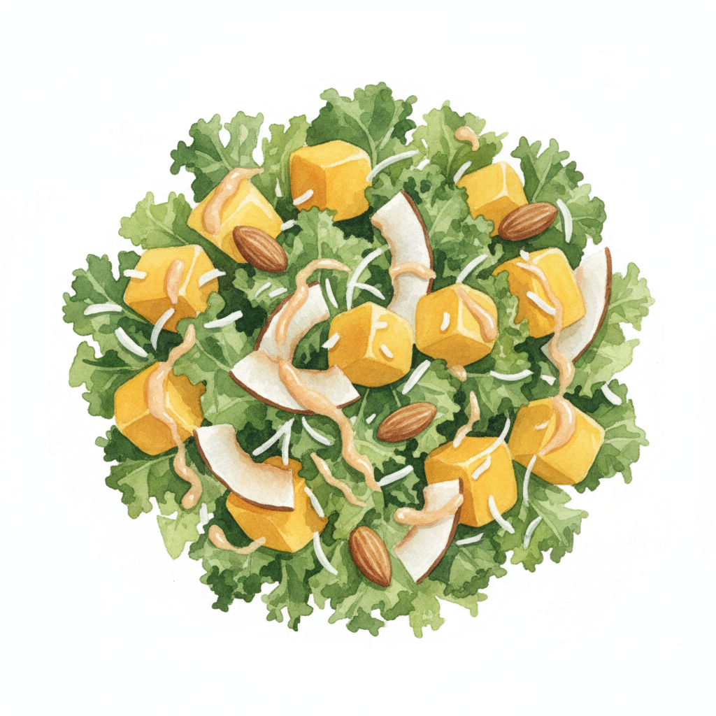 Kale, Mango & Coconut Salad or BBQ Beans with Brisket